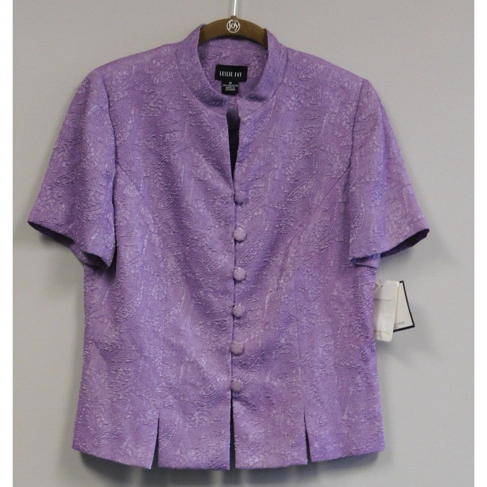 Leslie‎ Fay Missy Lavender paisley Suit Jacket Size 10   Suit Jacket/Top ONLY